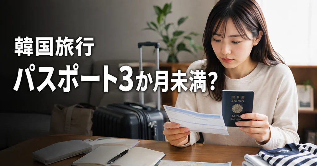 韓国旅行前にパスポートの有効期限を確認する旅行者